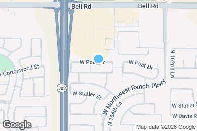 Map image of the property - 16559 W Post Dr