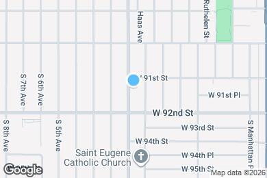 Map image of the property - 9116 S Van Ness Ave