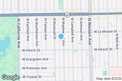 Map image of the property - 1432 N Maplewood Ave