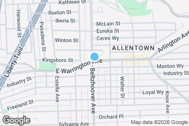 Map image of the property - 600 E Warrington Ave