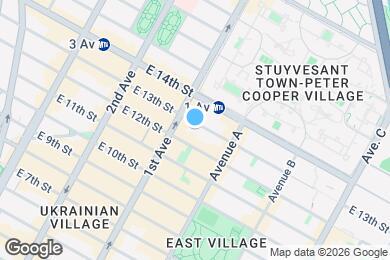 Map image of the property - 416 East 13 (1st Ave & Ave A), #3C