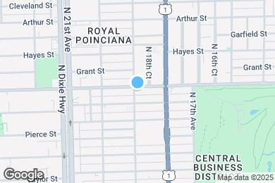 Map image of the property - 825 N 19th Ave Hollywood, FL 33020-3596