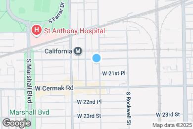 Map image of the property - 2108 S Washtenaw Ave