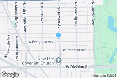 Map image of the property - 3400 W Evergreen Ave