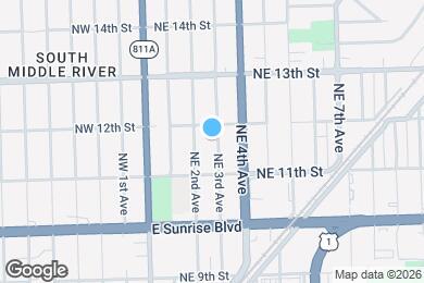 Map image of the property - 1135 NE 3rd Ave