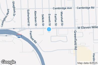 Map image of the property - 15999 W 11 Mile Rd
