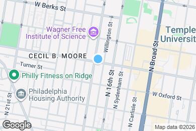 Map image of the property - 1628 Cecil B. Moore Ave