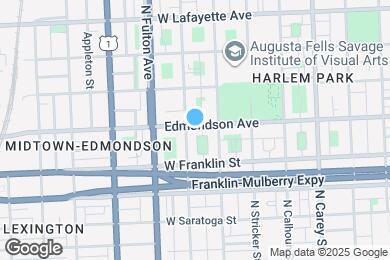 Map image of the property - 1629 Edmondson Ave