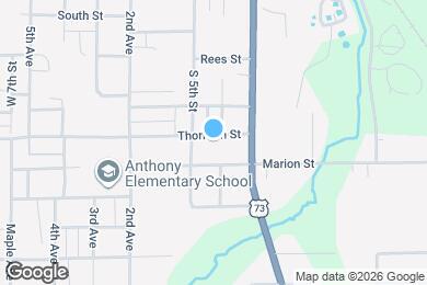 Map image of the property - 425 Thornton St