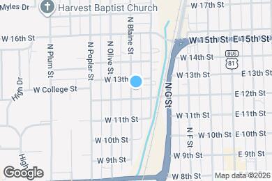 Map image of the property - 709 N Blaine St