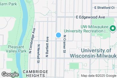 Map image of the property - 3402 N Oakland Ave