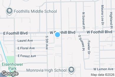 Map image of the property - 908 W Foothill Blvd