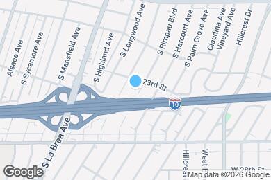 Map image of the property - 2319 S Rimpau Blvd