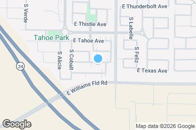 Map image of the property - 9915 E Tiburon Ave