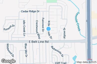 Map image of the property - 117 S Beltwoods Dr