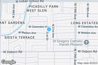 Map image of the property - 3625 N 21st Dr