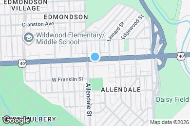 Map image of the property - 3619 Edmondson Ave