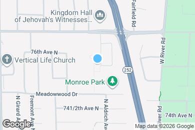 Map image of the property - 7601 N Aldrich Ave