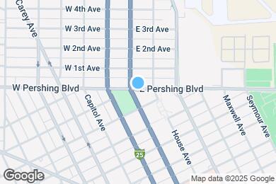 Map image of the property - 205 E Pershing Blvd
