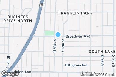 Map image of the property - 1215 Broadway Ave