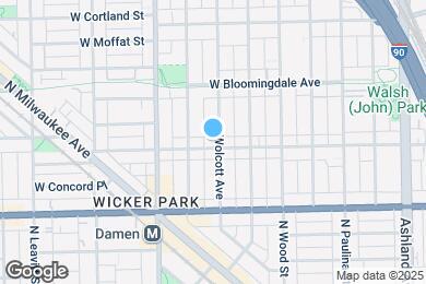 Map image of the property - 1902 W Wabansia Ave