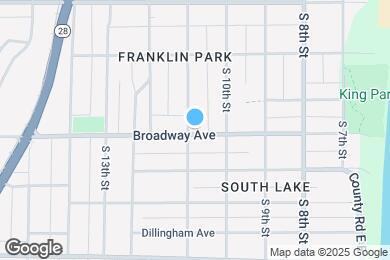 Map image of the property - 1032 Broadway Ave