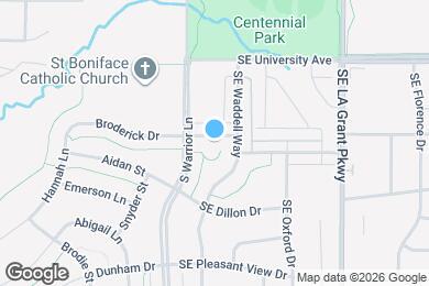 Map image of the property - 52 SE Booth Ave