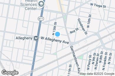 Map image of the property - 1237 W Allegheny Ave