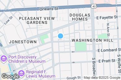 Map image of the property - 1404 E Baltimore St