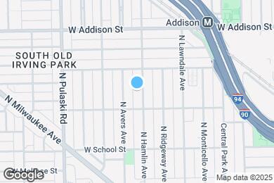 Map image of the property - 3424 N Hamlin Ave