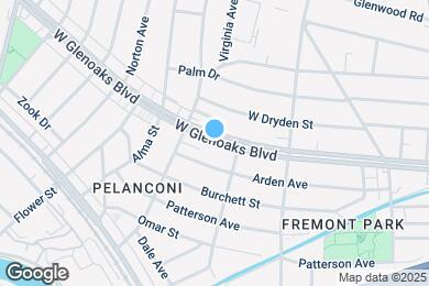 Map image of the property - 818 W Glenoaks Blvd