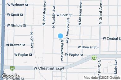 Map image of the property - 817 N Weaver Ave