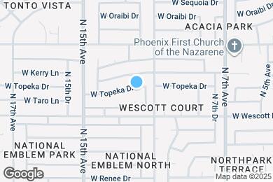 Map image of the property - 1319 W Topeka Dr