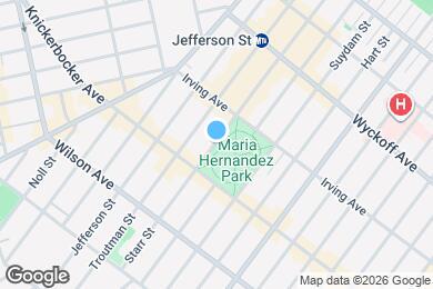 Map image of the property - Classic Bushwick Floor-through 2-Bed 1-Bed / Maria Hernandez Park