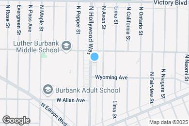 Map image of the property - 1728 N Hollywood Way