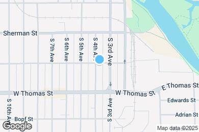 Map image of the property - 1001 S 4th Ave