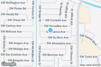 Map image of the property - 1082 SW Bianca Ave