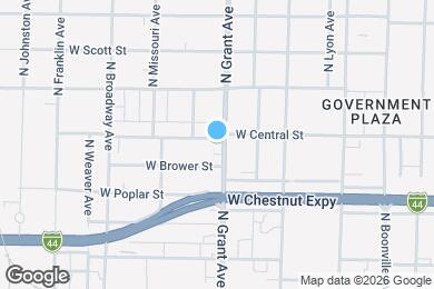 Map image of the property - 825 N Grant Ave