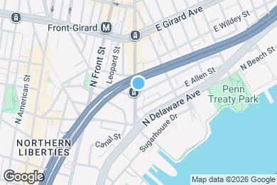 Map image of the property - 1001 Frankford Ave