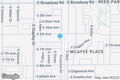 Map image of the property - 1344 E Marilyn Ave