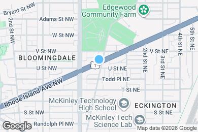 Map image of the property - 45 Rhode Island Ave NE