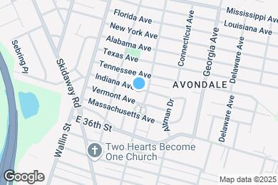 Map image of the property - 2131 Indiana Ave