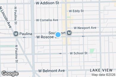 Map image of the property - 1429 W Roscoe St