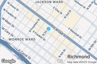 Map image of the property - 210 E Grace St