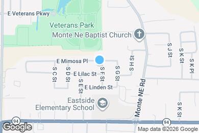 Map image of the property - 1706 S F St