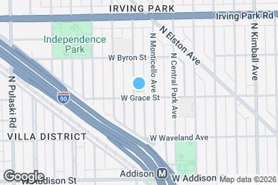 Map image of the property - 3807 N Lawndale Ave