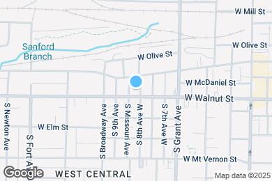 Map image of the property - 831 W Walnut St