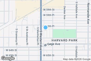 Map image of the property - 6109 S Hobart Blvd