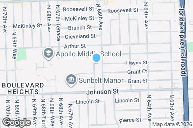 Map image of the property - 1141 N 66 Terrace