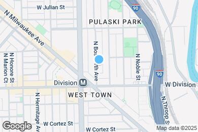 Map image of the property - 1241 N Bosworth Ave
